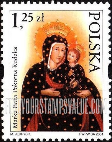 FindYourStampsValue: Depictions of the Virgin Mary: Matka Boza Pokorna Rudzka