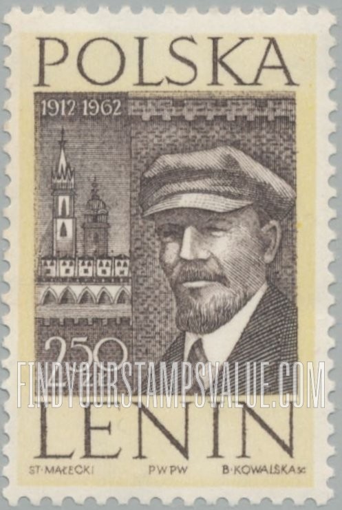 FindYourStampsValue: Lenin and Cloth Hall, Cathedral, Cracow