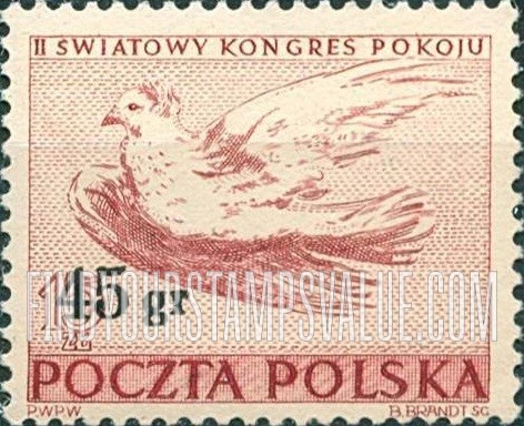FindYourStampsValue: Dove Type of 1950 Surcharged