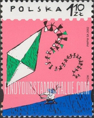 FindYourStampsValue: Children’s Activities: Child flying kite