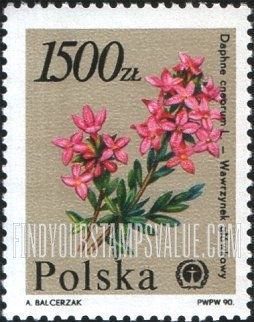 FindYourStampsValue: Flowers: Daphne cneorum