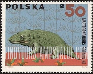 FindYourStampsValue: Prehistoric Vertebrates: Mastodonsaurus