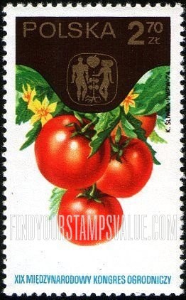 FindYourStampsValue: Tomatoes and Congress Emblem
