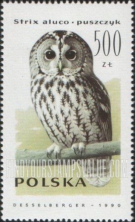 FindYourStampsValue: Strix aluco, winter