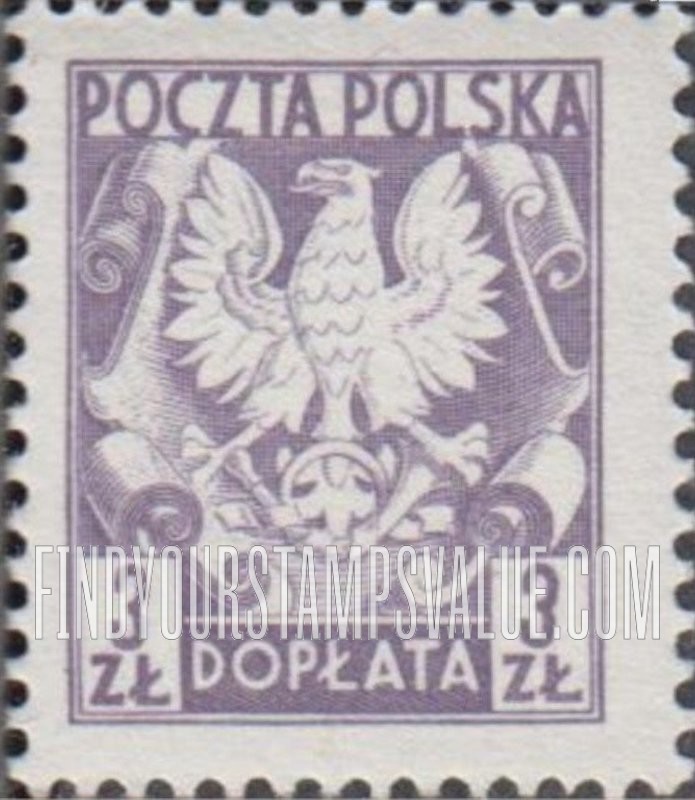 FindYourStampsValue: POSTAGE DUE - Polish Eagle