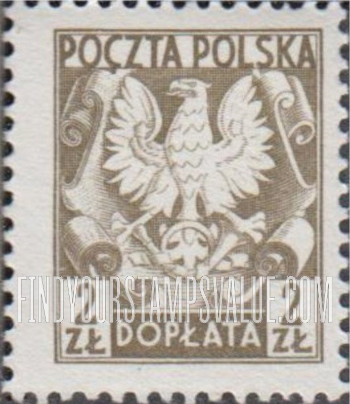 FindYourStampsValue: POSTAGE DUE - Polish Eagle