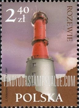 FindYourStampsValue: Lighthouses: Rozewie Lighthouse