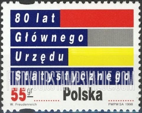 FindYourStampsValue: Main Board of  Statistics, 80th Anniversary