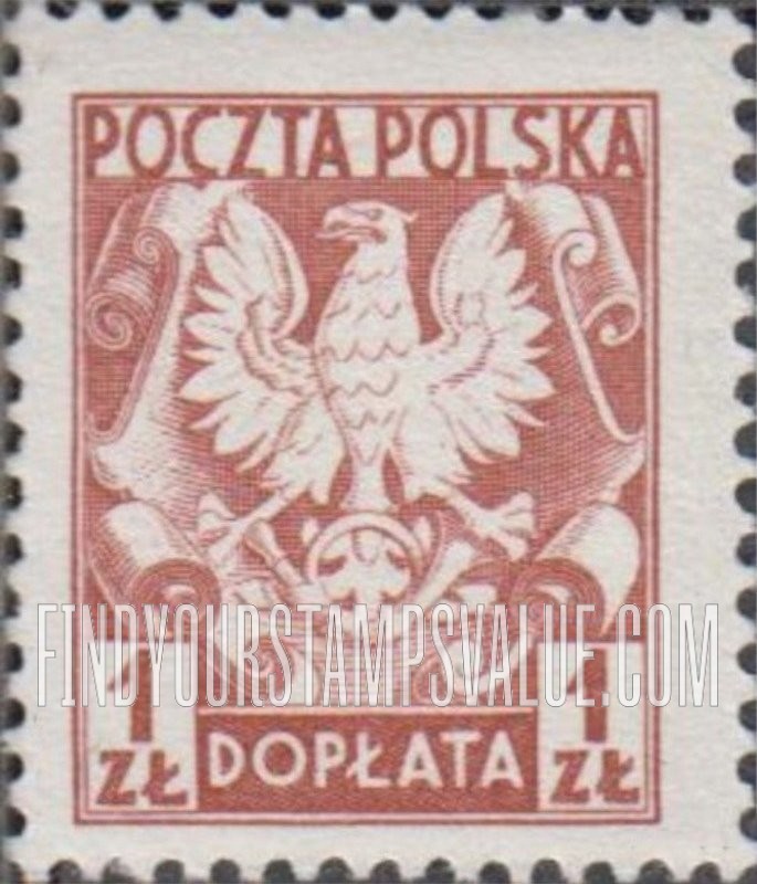 FindYourStampsValue: POSTAGE DUE - Polish Eagle