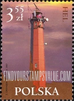 FindYourStampsValue: Lighthouses: Hel Lighthouse