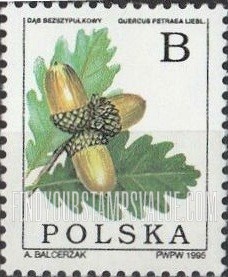 FindYourStampsValue: Deciduous Trees: Quercus petraea