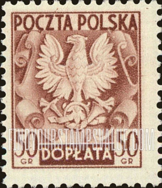 FindYourStampsValue: POSTAGE DUE - Polish Eagle