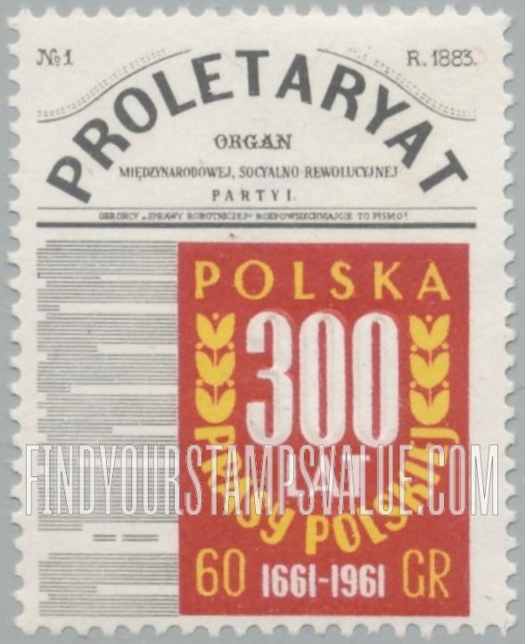 FindYourStampsValue: Newspapers: “Proletaryat,” first issue, Sept. 15, 1883