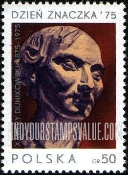 FindYourStampsValue: Sculpture: Dunikowski, Self-portrait