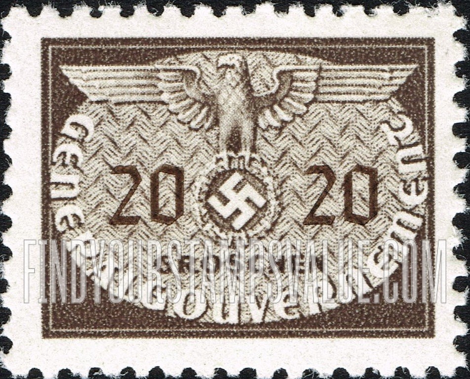 FindYourStampsValue: OCCUPATION OFFICIAL - Eagle and Swastika