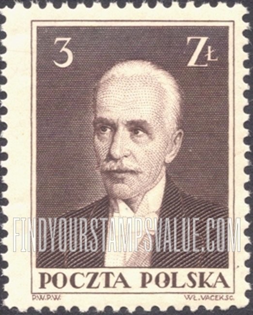 FindYourStampsValue: President Ignacy Moscicki