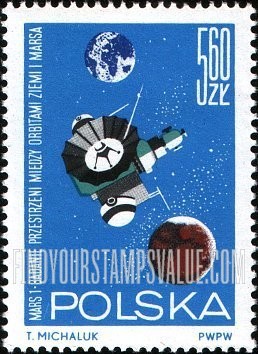 FindYourStampsValue: “Mars 1” between Mars and Earth