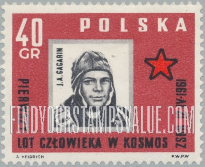 FindYourStampsValue: Maj. Yuri A. Gagarin