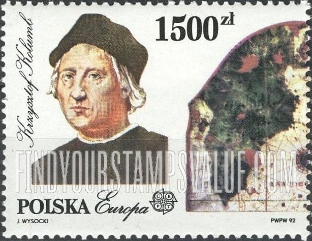FindYourStampsValue: Discovery of America, 500th Anniversary: Columbus, chart