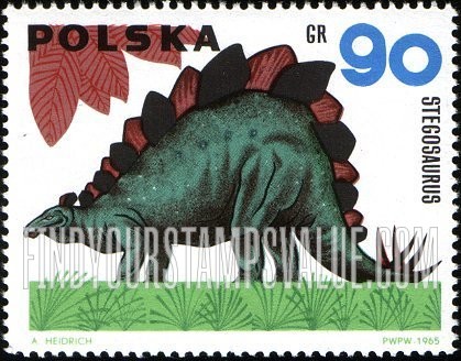FindYourStampsValue: Dinosaurs: Stegosaurus