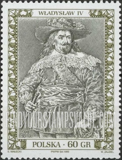 FindYourStampsValue: Royalty Type of 1986 with Denomination at Bottom: Wladyslaw IV