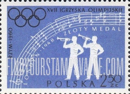 FindYourStampsValue: Polish Olympic Victories: Trumpeters