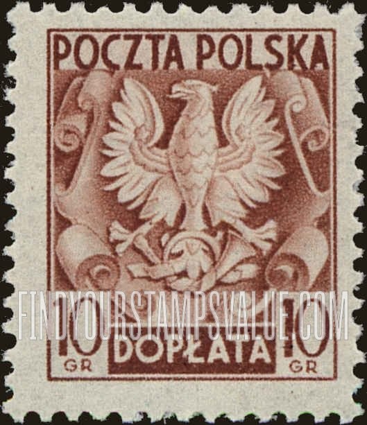 FindYourStampsValue: POSTAGE DUE - Polish Eagle