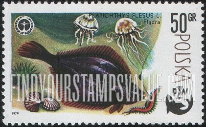 FindYourStampsValue: Fish and Environmental Protection Emblem: Flounder