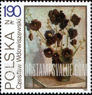 FindYourStampsValue: Flowers, Still-life Paintings in the National Museum, Warsaw: Czeslaw Wdowiszewski