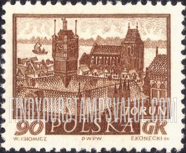 FindYourStampsValue: Historic Towns: Torun