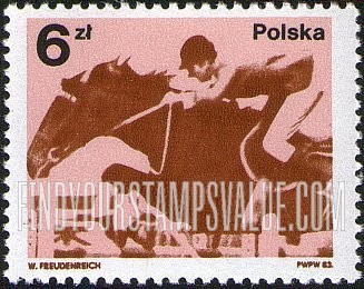 FindYourStampsValue: Polish Medalists in 22nd Olympic Games, 1980: Equestrian