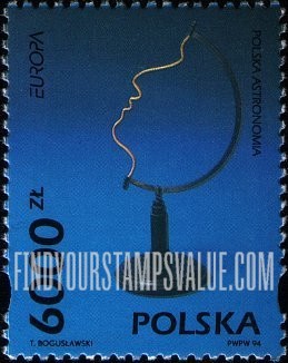 FindYourStampsValue: Inventions: Astronomical sighting device, with profile of Copernicus (1473-1543)