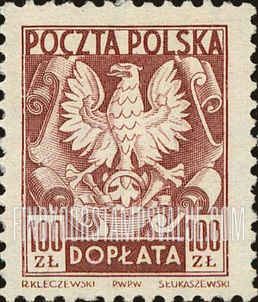 FindYourStampsValue: POSTAGE DUE - Polish Eagle