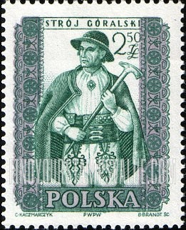 FindYourStampsValue: Regional Costumes: Man from Mountain people