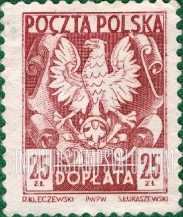 FindYourStampsValue: POSTAGE DUE - Polish Eagle