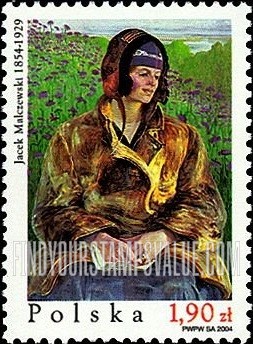 FindYourStampsValue: Paintings by Jacek Malczewski (1854-1929): Ellenai, vertical