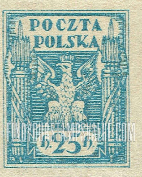 FindYourStampsValue: Eagle and Fasces, Symbolical of United Poland