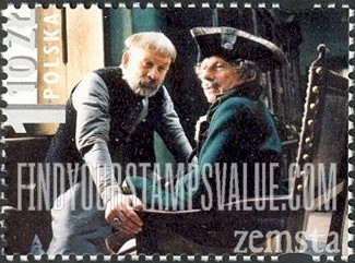FindYourStampsValue: Premiere of Film “Zemsta,” Directed by Andrzej Wajda: Rejent and Papkin, in chair