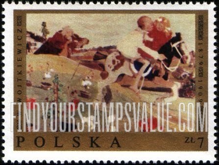 FindYourStampsValue: Polish Paintings: The Abduction of the King’s Daughter, by Witold Wojtkiewicz