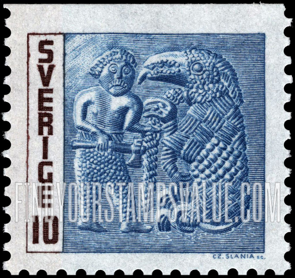 FindYourStampsValue: Man with Axe and Fettered Beast