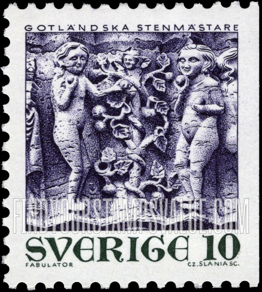 FindYourStampsValue: Adam and Eve, Gammelgarn Church