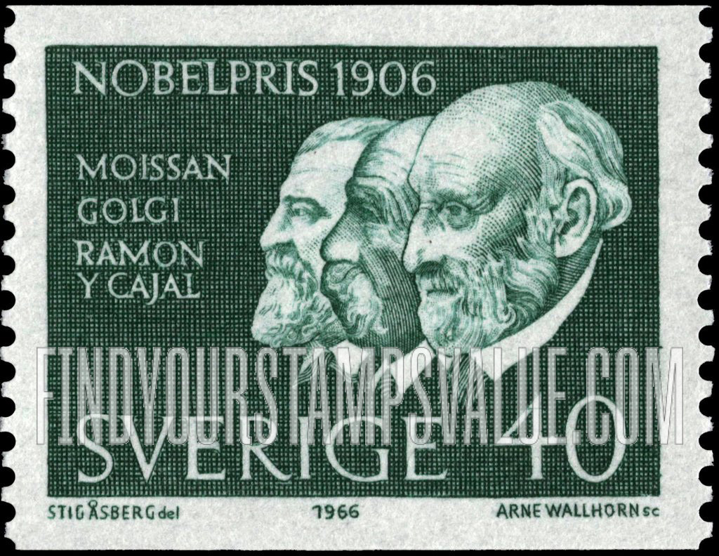 FindYourStampsValue: Henri Moissan, Camillo Golgi and Santiago Ramon y Cajal