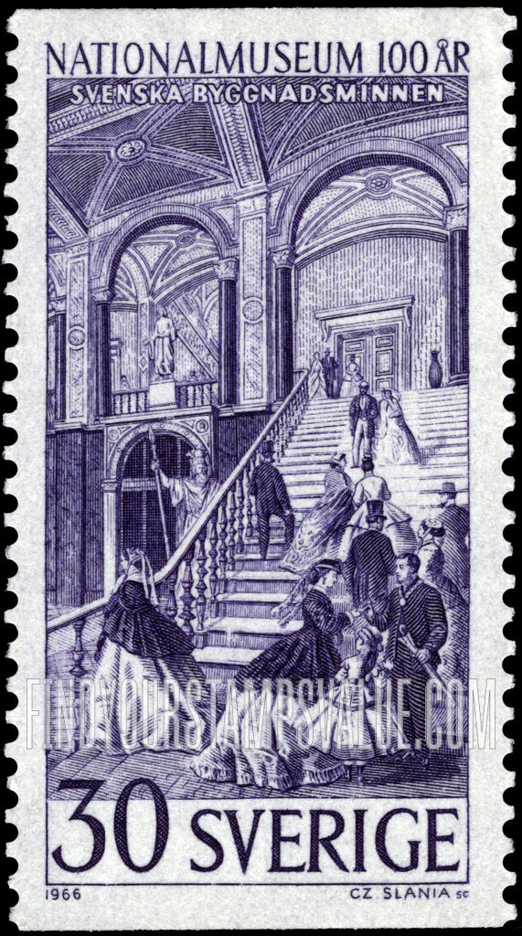 FindYourStampsValue: National Museum, Staircase, 1866