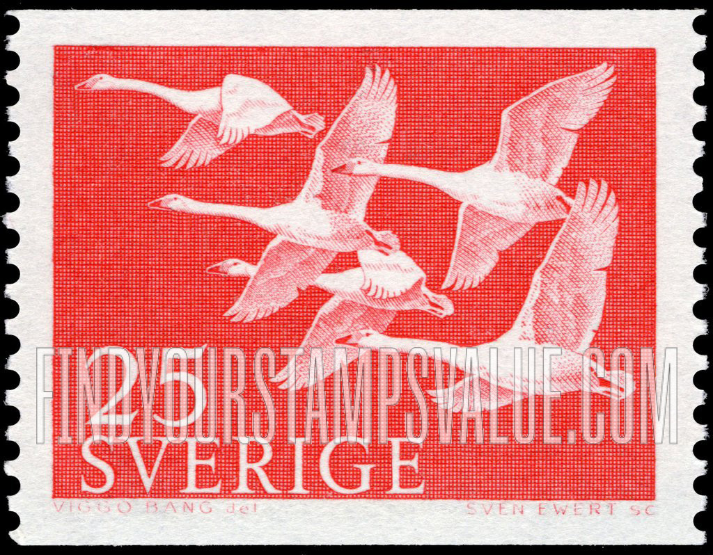 FindYourStampsValue: Northern Countries: Whooper Swans