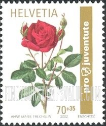 FindYourStampsValue: Semi-Postal, Roses: Ingrid Bergman rose (white background)