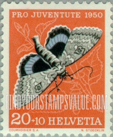 FindYourStampsValue: Semi-Postal: Blue Underwing Butterfly