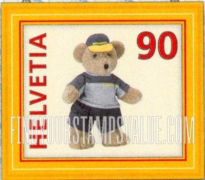 FindYourStampsValue: Federal Administration, Teddy Bears, Centenary: Teddy bear from Switzerland, 2002