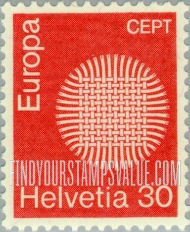 FindYourStampsValue: Federal Administration: Europa, 1970