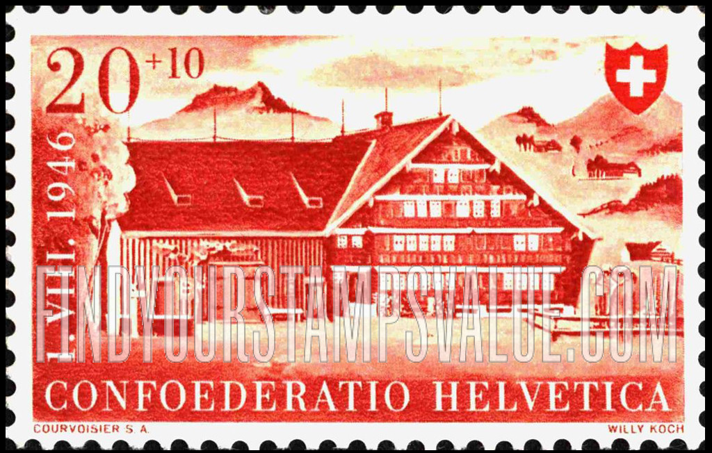 FindYourStampsValue: Semi-Postal: House in Appenzell