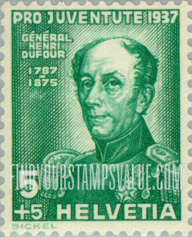 FindYourStampsValue: Semi-Postal: Gen. Henri Dufour